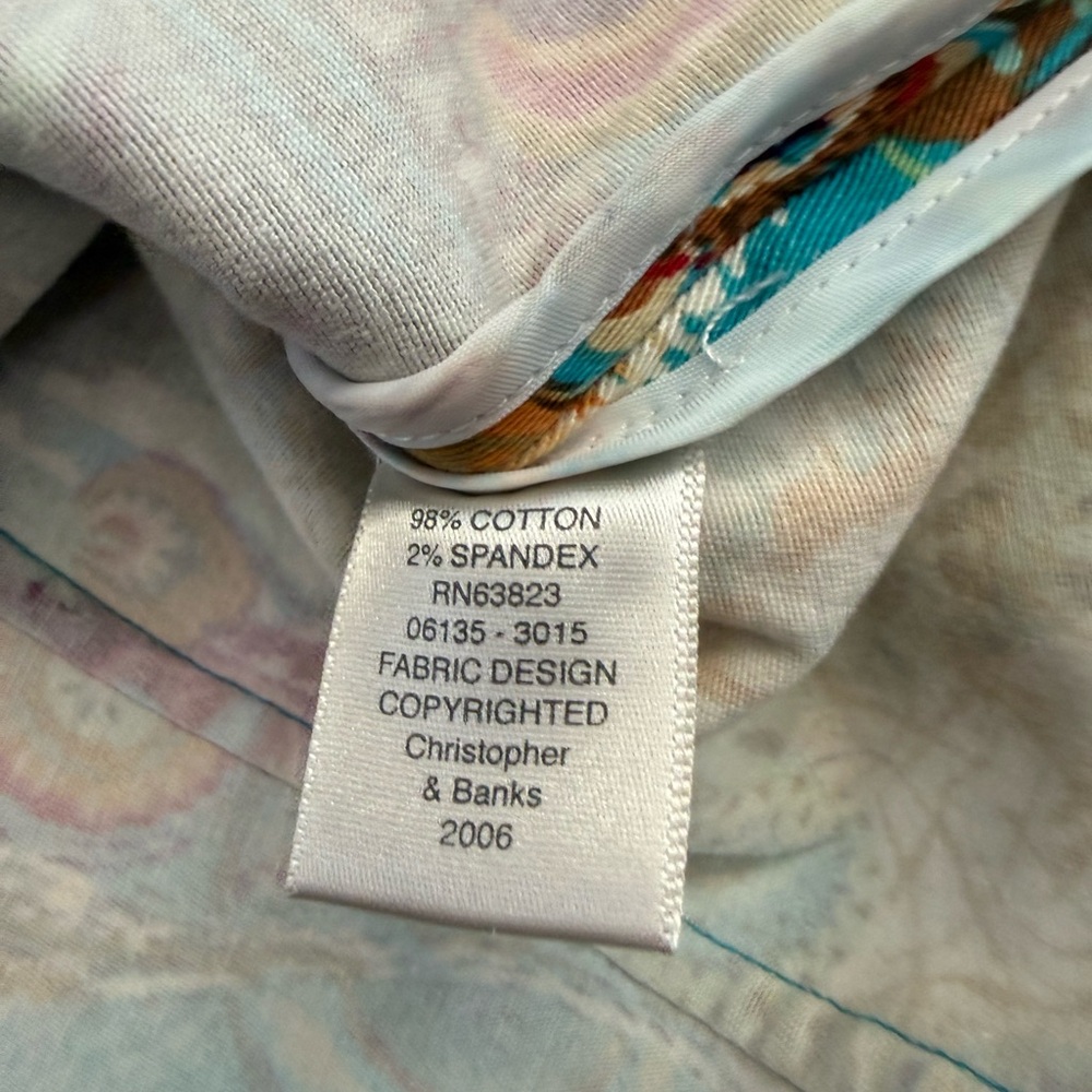 Christopher & Banks Boho Patchwork Jacket XL Crop… - image 8